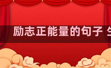 励志正能量的句子 生活